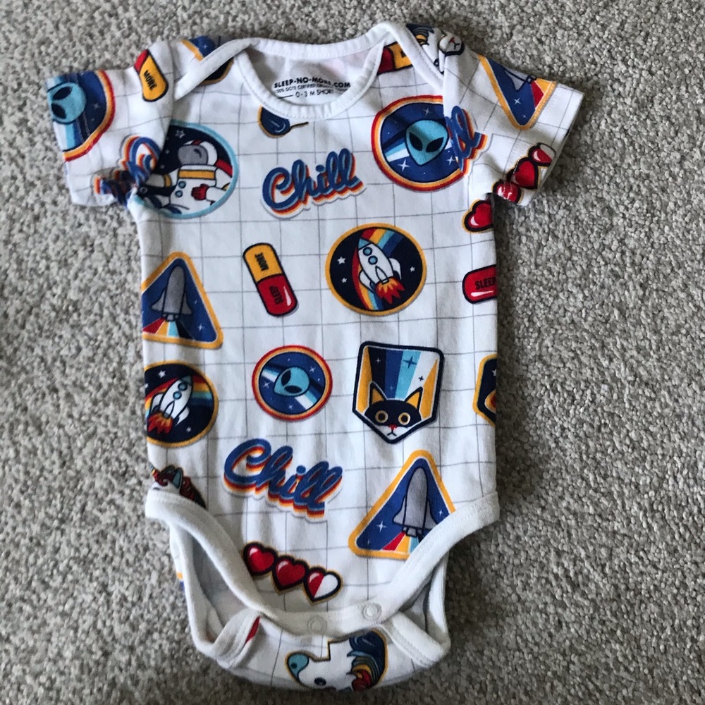 Organic Cotton Short Sleeve onesie 0-3m short